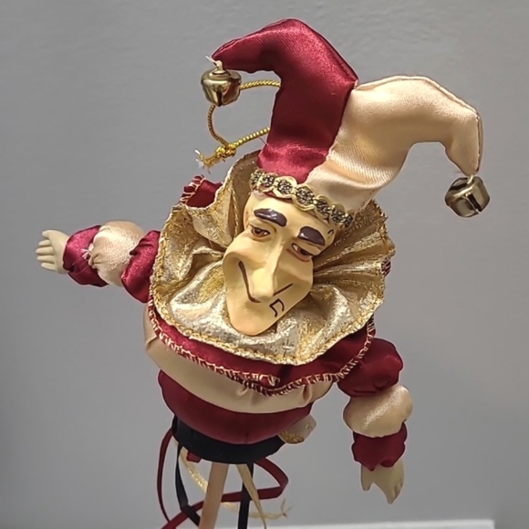 Wayne Kleski Katherine's Collection Jester Stick Ornament - Picture 3 of 13